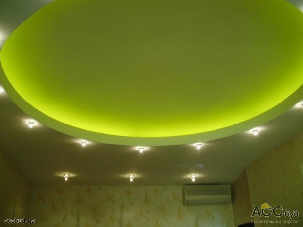 Зеленый подвесной потолок